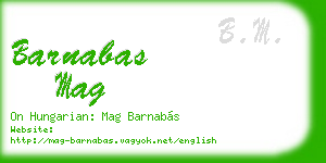 barnabas mag business card